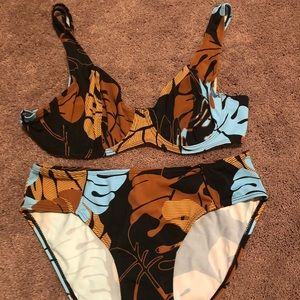 Nicole K 2 piece bathing suit